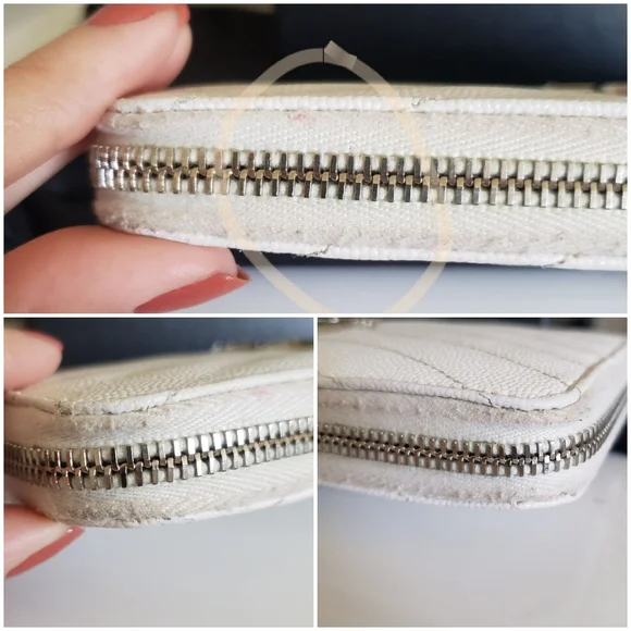 *SOLD* Authentic Pre-owned Yves Saint Laurent Grain De Poudre Zip Long Wallet - Picture 10 of 15